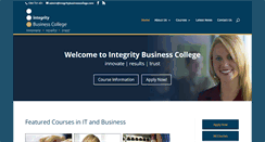 Desktop Screenshot of integritybusinesscollege.com